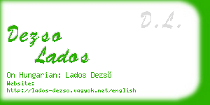 dezso lados business card